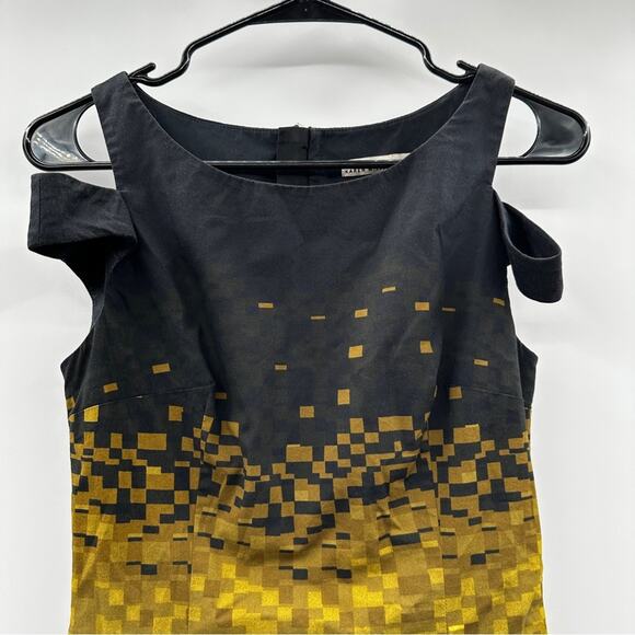 Karen Millen Black Ombre Colorful Block Print Sleeveless Mini Dress Size 4 - Picture 2 of 9